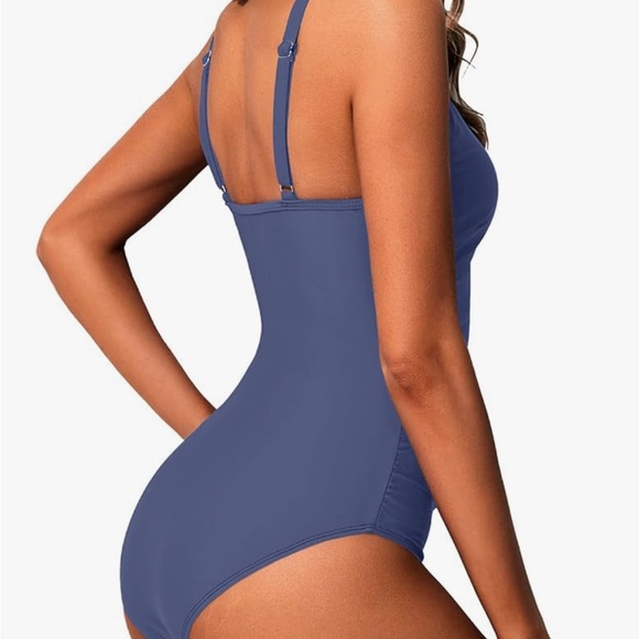 Holipick Women High Neck One Piece Swimsuit Tummy Control Modest Bathing Suit - Picture 2 of 9